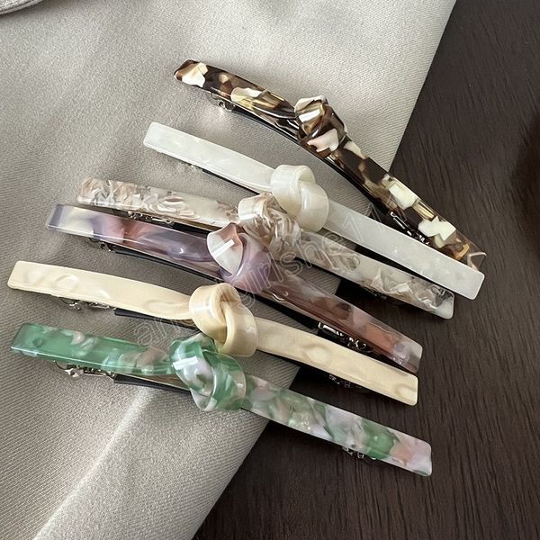 

woman acetate french bow barrettes trendy lady hair accessories spring clip hairgrip headwear, Slivery;white