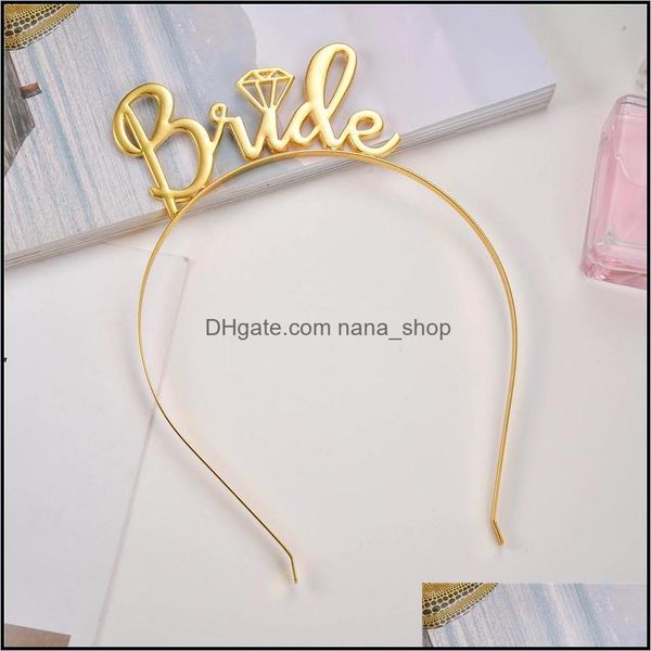 Bandas de cabeceira Jóias Noiva para ser Tiara Crown Hairbands Brides Hoop Bachelorette Party Wedding Bridal Hairbands Deliver