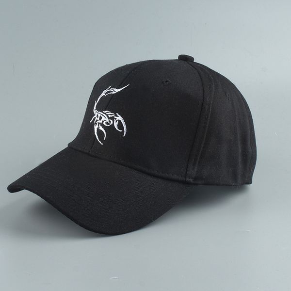 

animal embroidery hat dad hat scorpion hip hop white black, Blue;gray