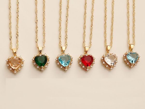 

dhl ship pendant necklaces fashion exquisite blue love necklace heart of the sea crystal full diamonds for women simple zircon jewelry, Silver