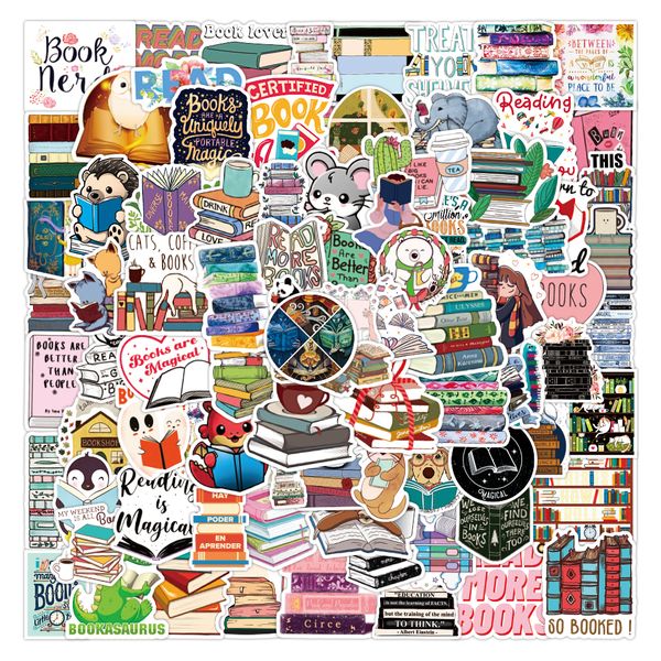 

reading stickers 100pcs motivational quote decals for students teachers love book waterproof graffiti lapwater bottle skateboard guitar suit