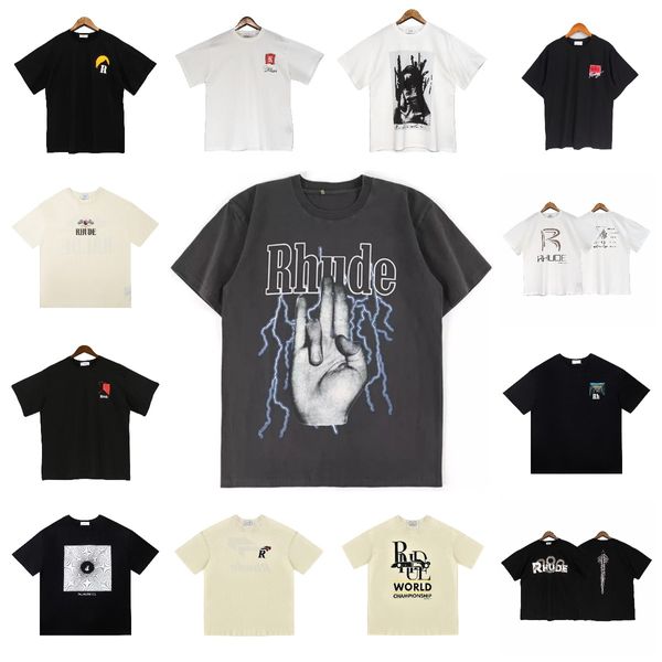 Rhude Tshirt Designer Mens T Roomts Tide Tid