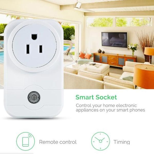 Smart Power Plug Portable Spring Adapter Mini WiFi розетка Пульт дистанционного управления Интеллектуальное устройство Socketseu UK US с CE FCC ROHS