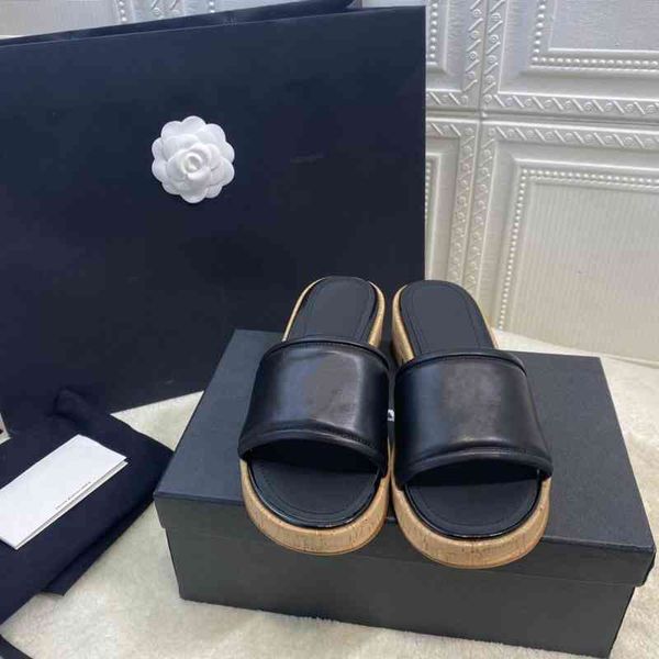 

sandals [with box]men women sandals designers shoes slide summer fashion wide flat slippery slipper flip flop ibxj, Black