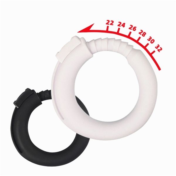 1PC Cock Ring Silikon Penis Ringe Verzögerung Ejakulation Einstellbare Männliche Keuschheit Gerät WhiteBlack Sex Spielzeug Für Männer Erwachsene produkte 220712