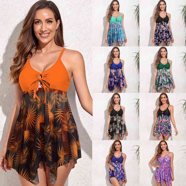 

designer women's swimwear bikini 2022 goman's breast pleated lanyard gauze skirt split women's bikini swimsuit, White;black