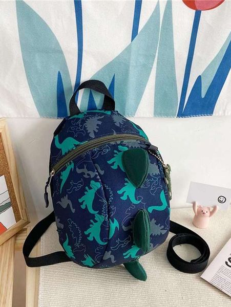 

girls cartoon decor dinosaur pattern backpack she