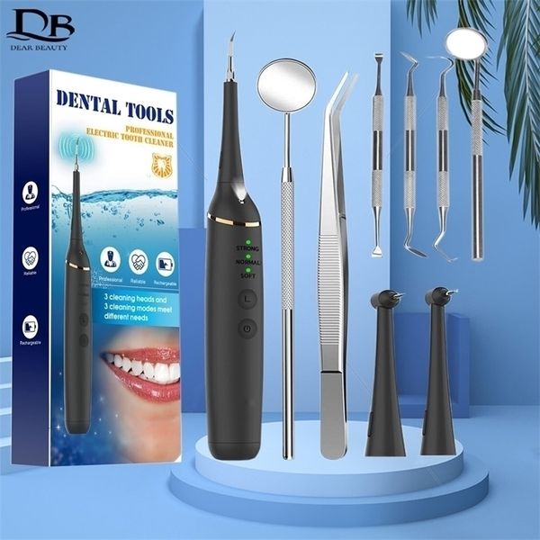 Elektrischer Zahnsteinentferner Sonic Dental Oral Irrigator Haushalt Zähne Flecken Zahnstein Werkzeug Bleaching Reiniger 220727