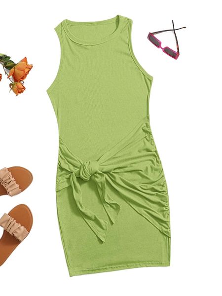 

plus tie front bodycon dress s9gy#, Black