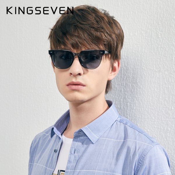 

kingseven polarized square sunglasses men women zebra wooden frame mirror flat lens driving uv400 eyewear 220511, White;black
