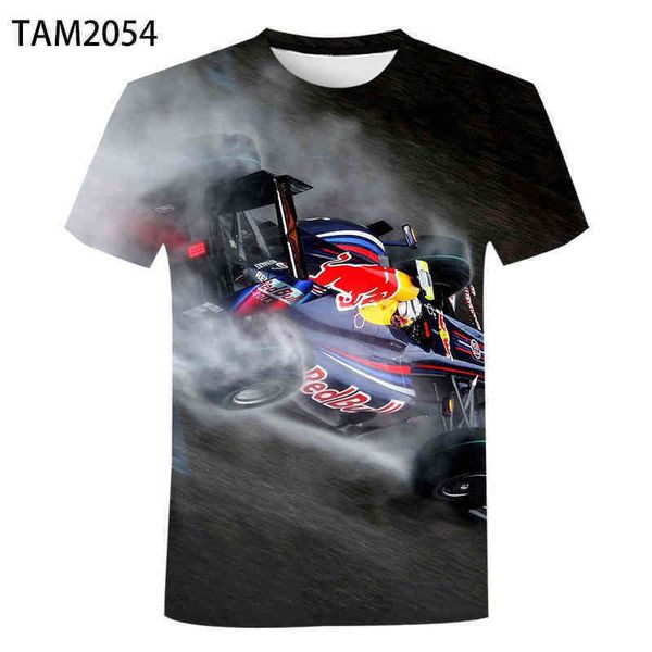 

2022 popular new anime t shirt racing f1 men's women's summer short sleeve 3d printing boys and girls children cool t-shirt leisur, White;black