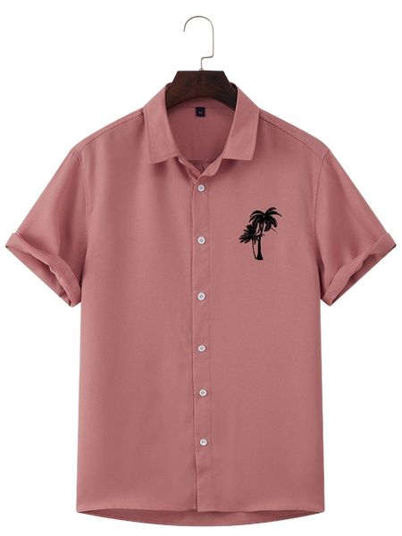 

men palm tree print shirt d1oc#, White;black