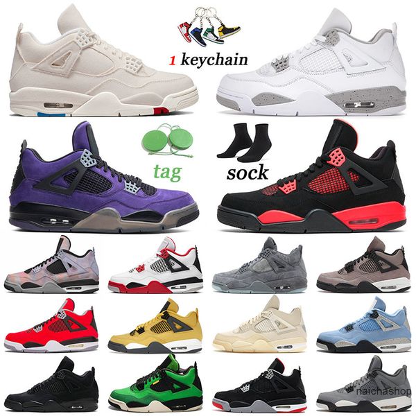 

4s ale 4 basketball shoes designer jumpman sneakers sports trainers canvas zen master white oreo fire red thunder university blue black