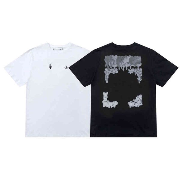 

summer fashion brands offs t shirts mens tees designer religious oil painting direct spray arrow tshirts hip hop short sleeve loose men, White;black