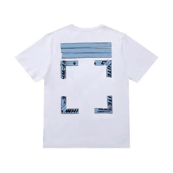 

fashion offs brand luxury mens t shirts designers high-quality t-shirt cotton loose arrow badge original bags women tees casual sport black, White;black