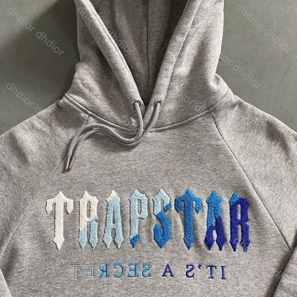 

trapstar hoodie luxury designer design tracksuit fashion jacket loose versatile jacket letter embroidery icon 2022, Gray