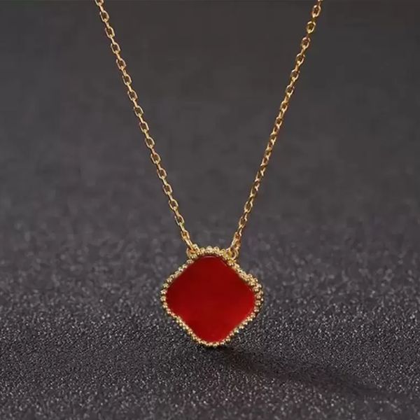 

fashion classic necklace woman jewelry pendants necklaces 45mm natural mother-of-pearl 925 silver plated 18k highly quality 5 color pendant