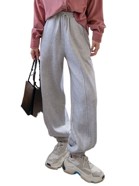 

dazy knot front slant pocket sweatpants g0xr#, Black;white
