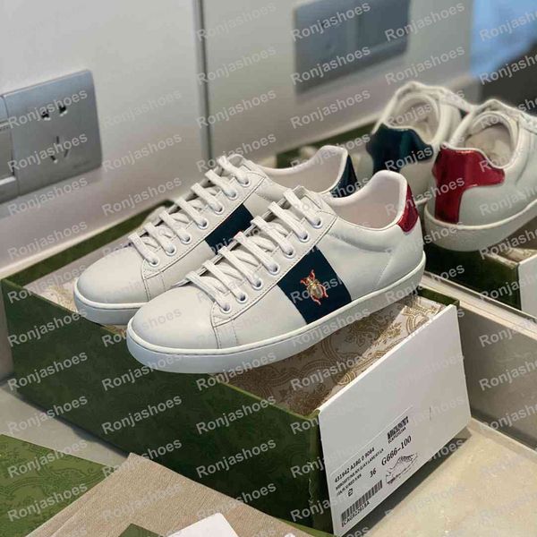 

with box famous designer sneakers casual shoes low italian brand ace bee striped shoes walking sports training shoe chaussures size 35-45, Black