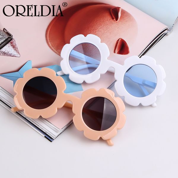 

retro kids sunglasses round flowers glasses sports fashion girls boys latest uv400 220705, Blue