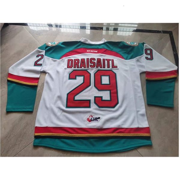 Uf Custom Hockey Jersey Herren Jugend Damen Vintage WHL Kelowna Leon Draisaitl seltene High School Größe S-6XL oder Trikot mit beliebigem Namen und Nummer