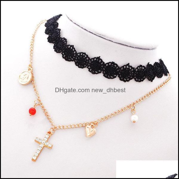 

pendant necklaces crystal necklace game jewelry vintage charm sc red blue cosplay dmc devil may cry 5 dante drop delivery 2021 pendant dh90d, Silver