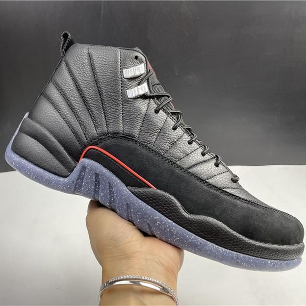 

shoes mens jumpman 12 xii retro utility grind sports sneakers real carbon fiber black bright crimson size 36-47