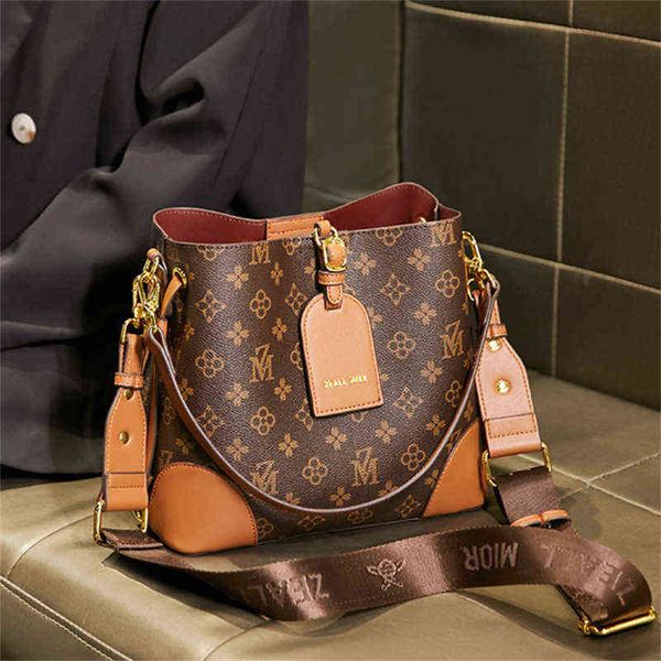 

shoulder vintage bags designer brand luxury design bucket lvs purses fashion retro style one crossbody printed color handbag women's