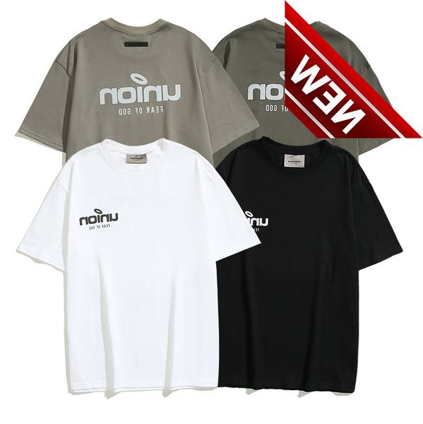 

summer fog multi thread essentials anniversary reflective letter short sleeve beach casual t-shirt tide, White;black