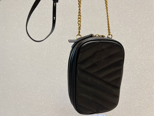 

2022 designer handbag shoulder chain bag clutch flap totes bags wallet check velour thread purse double letters solid hasp waist square stri