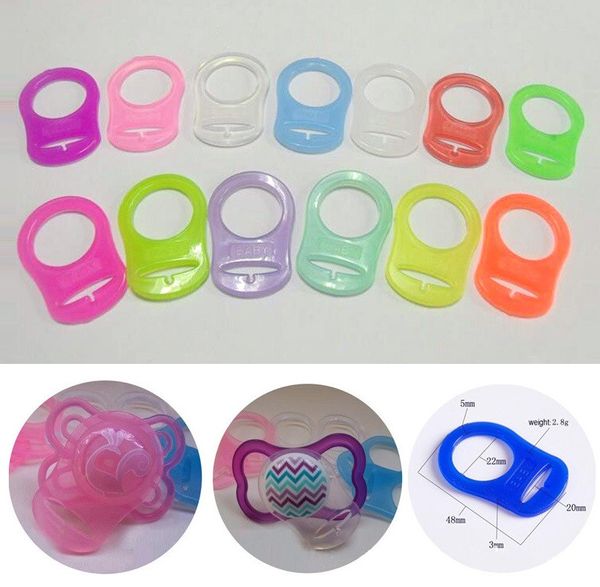 17 Color Silicone Aplate Pedte Party Favor Favor Favor Baby Silica Gel Pacify-Pacifier Acessórios Pacifier-Chain Buckle T9i001959