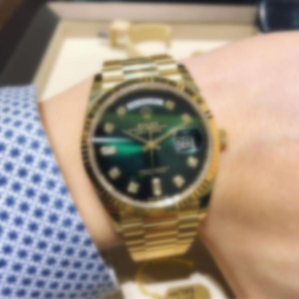 

brand rolex 36mm men band watches automatic menchanical movement sapphire glass steel women with original green boxes rolexwatch 188, Black;brown