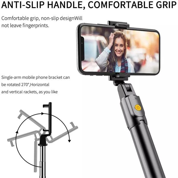 

3 in 1 bt selfie stick tripod extendable and portable