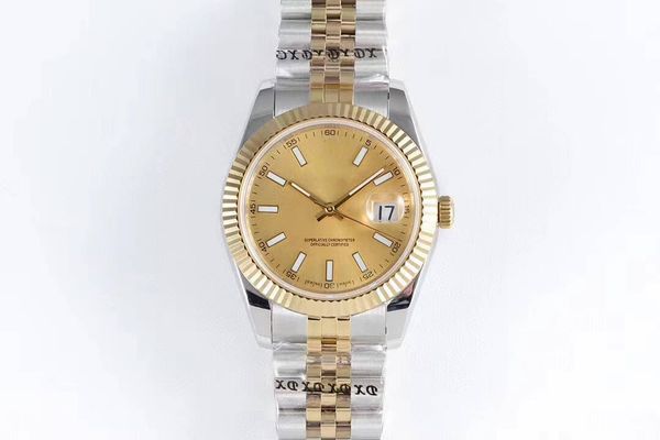 

men's watch v3 sapphire glass mirror 2836 movement 316 fine steel fold buckle 41mm men's watch, Slivery;brown