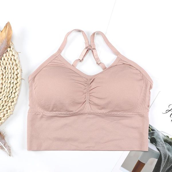 Bustiers korseler uyuyan Brassiere Push Up Sütyenler Olmadan Seksi Spor İç çamaşırı Kablosuz Sütyen Üstü Kadın Sling Sling Bralette Sutyası#01