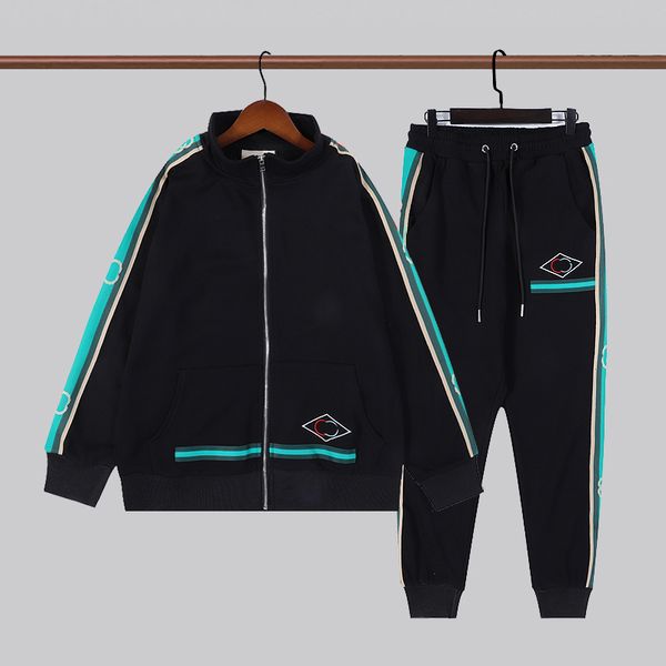 

men tracksuits two piece sets patchwork zipper pullover hoodies jogging pants slim sweatshirt outfits hip hop streetwear suits tt, Gray