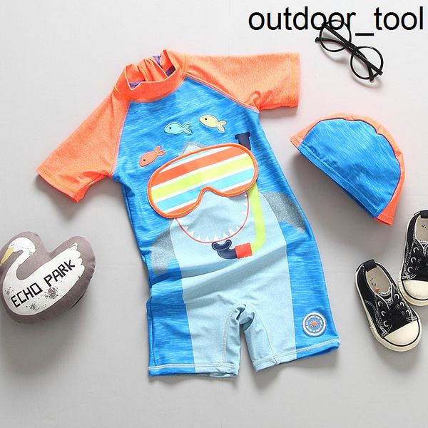 

2-7y baby boys surfing suit new 2022 boys swimsuit with hat toddler baby boy's bathing suit beach wear-sw391 kids bikini