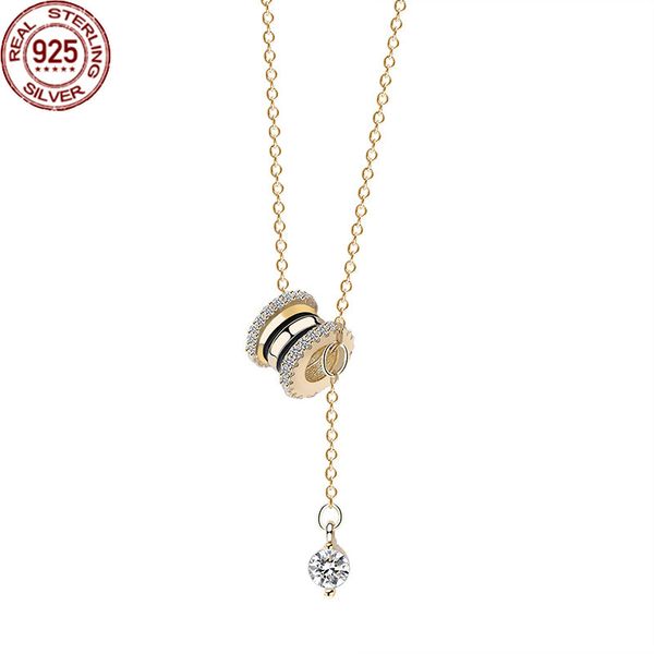 

s925 sterling silver small manyao necklace women's chain net red ins korean min