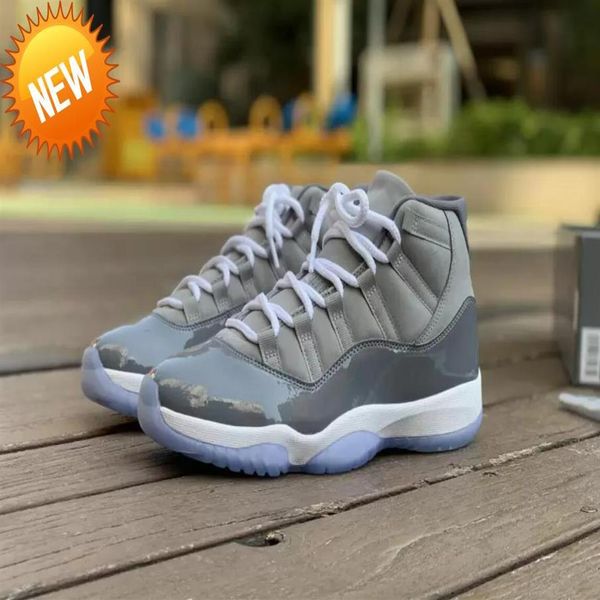 

11 11s cool grey jumpman basketball sports shoes medium white women men retro designer sports sneakers1893