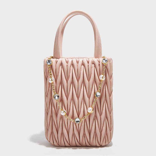 

fashion chain bag women's 2022 autumn winter new foreign style single shoulder wrinkled handheld messenger