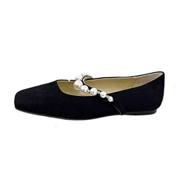 

dress shoes spring women ballerinas flat designer genuine leather lamb suede lady apartments design shoes woman pearl, Black