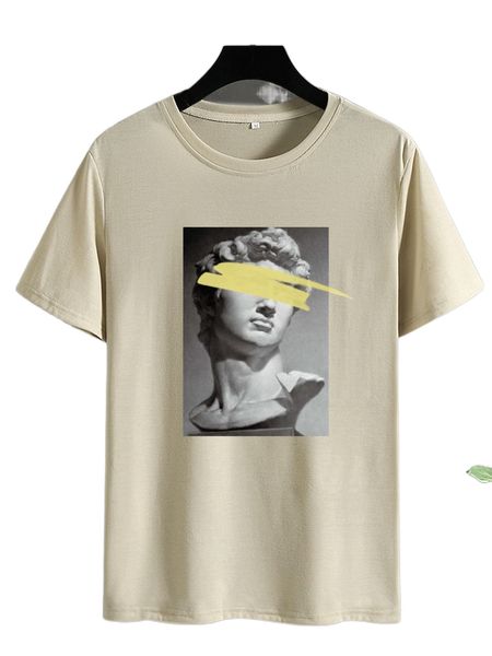 

men sculpture print tee o9vw#, White;black