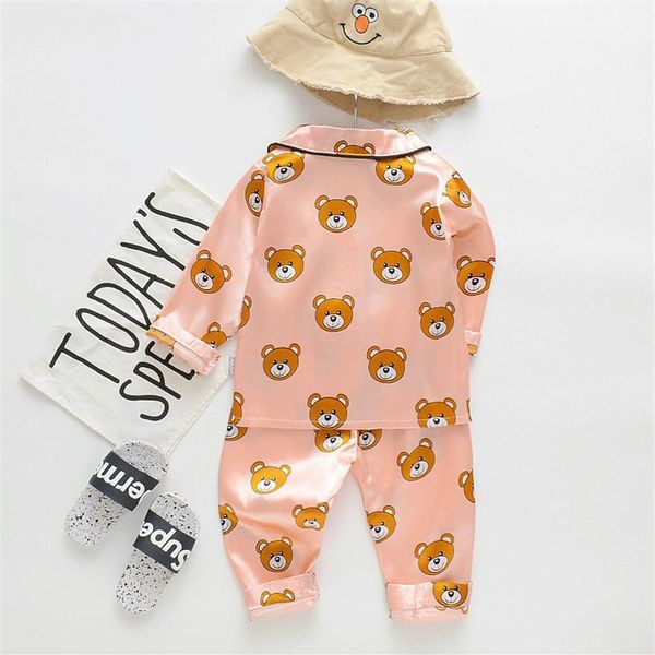 

kids pajamas boys sleepwear nightwear baby girls infant clothes cartoon bear pajama sets children's pyjamas 235194s, Blue;red