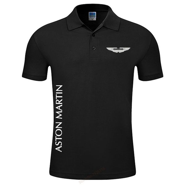 

casual polo shirts brand fashion male aston martin polo shirt man short sleeve slim polos 220407, White;black