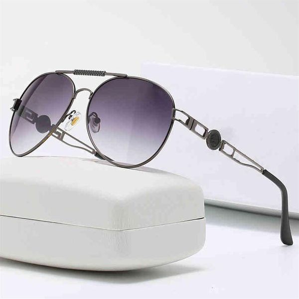

new sunglasses medusa metal trend sun glasses mens designer eyewear womens british anti glare retro sunglasses237n, White;black