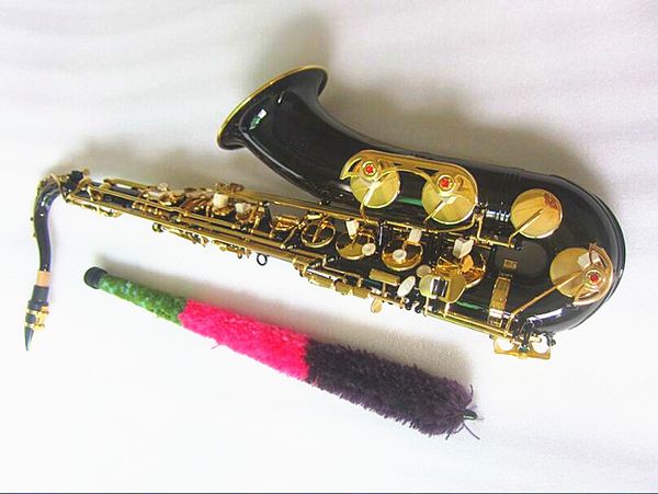 

brand new professional super black saxophone tenor bb gold brass tenor sax musical instrument with case