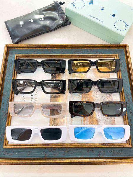 

new fashion off sunglasses square men's and women's personalized street luxury eyewear vintage eyeglasses leisure, White;black