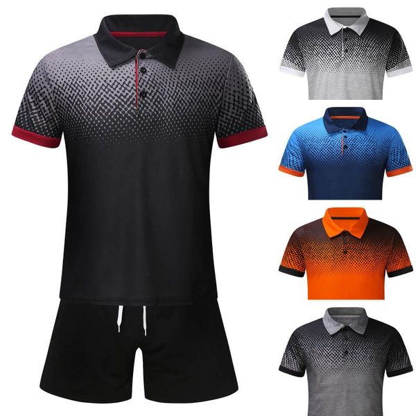 

men's tracksuits men's tracksuits 51# mens 2 pieces set printing male suit sportsweartracksuit men 2022 summer casual short sleeve, Gray