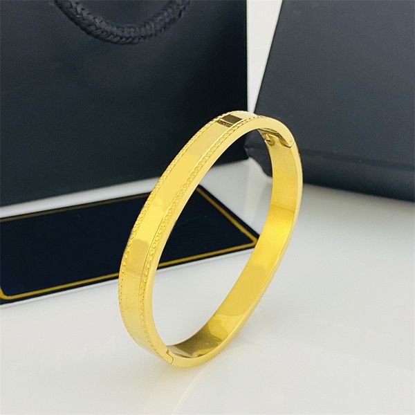 

yellow gold bracelet for women gold infinity bangle love fashion classics stainless steel designer jewelry letter logo luxury never fade men, Golden;silver