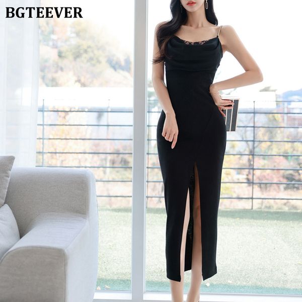 

elegant sleeveless split women bodycon dress 2022 spring ladies vestidos elegant lace patchwork female pencil dress, Black;gray